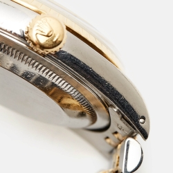 Pre Owned Rolex Champagne Diamond 18k Yellow Stainless Steel Datejust 16233 Men's Wristwatch 36 mm