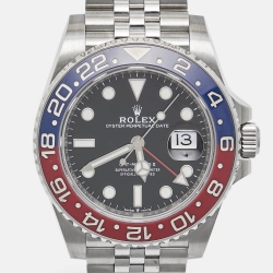 مملوكة مسبقًا Rolex Black Stainless Steel GMT-Master II 126710BLRO Men's Wristwatch 40 mm 