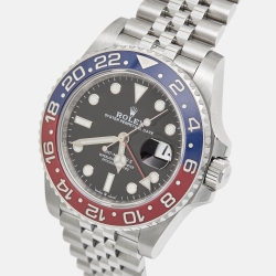 مملوكة مسبقًا Rolex Black Stainless Steel GMT-Master II 126710BLRO Men's Wristwatch 40 mm 