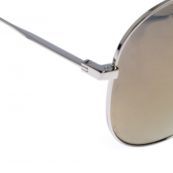 Saint Laurent Silver/Bronze Mirror Aviator Sunglasses