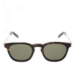 Saint Laurent Paris Havana/Green SL28COMBI Round Sunglasses