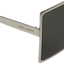 Saint Laurent Silver Tone/ Grey SL182 Betty Shield Sunglasses