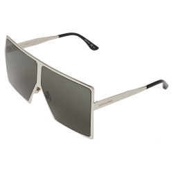 Saint Laurent Silver Tone/ Grey SL182 Betty Shield Sunglasses