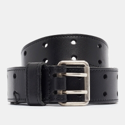 Saint Laurent Black Leather Buckle Belt 95 CM