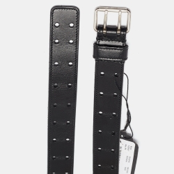 Saint Laurent Black Leather Buckle Belt 95 CM