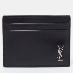 Saint Laurent Beige Fragments Zipped Card Holder – BlackSkinny