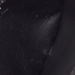 Saint Laurent Black Leather Zip Card Case