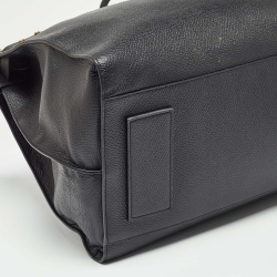 Saint Laurent Black Leather Sac De Jour Duffle Bag