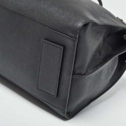 Saint Laurent Black Leather Sac De Jour Duffle Bag