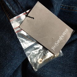 Pre Owned Saint Laurent Dark Blue Denim Straight Leg Jeans XXL Waist 38"