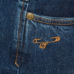 Pre Owned Saint Laurent Dark Blue Denim Straight Leg Jeans XXL Waist 38"