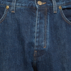 Pre Owned Saint Laurent Dark Blue Denim Straight Leg Jeans XXL Waist 38"