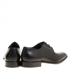 Pre Owned Saint Laurent Paris Black Leather Montaigne Lace Up Derby Size 43