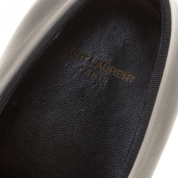 Pre Owned Saint Laurent Paris Black Leather Montaigne Lace Up Derby Size 43