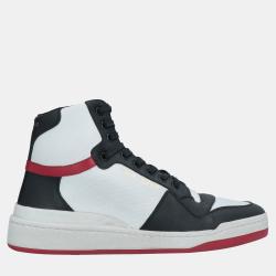 Saint Laurent Leather Two-Tone Lace Up Sneakers 41