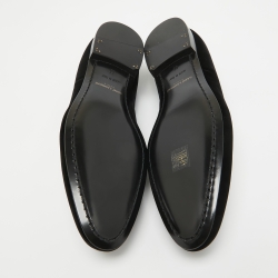 Saint Laurent Black Velvet Smoking Slippers Size 44