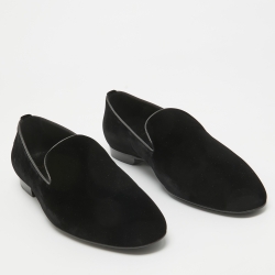 Saint Laurent Black Velvet Smoking Slippers Size 44