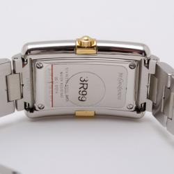 Yves Saint Laurent Rectangular Two Toned Unisex Wristwatch