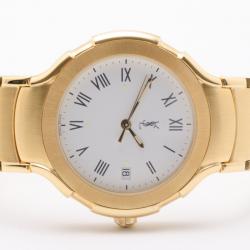 Pre Owned Yves Saint Laurent All Gold Plated Classic Collection Unisex Wristwatch