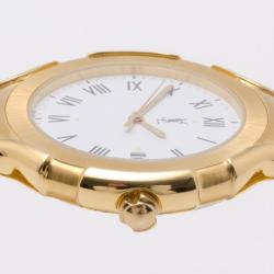 Pre Owned Yves Saint Laurent All Gold Plated Classic Collection Unisex Wristwatch