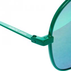 Saint Laurent Green Mirror Classic 11 Aviators Sunglasses
