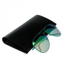 Saint Laurent Green Mirror Classic 11 Aviators Sunglasses