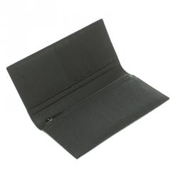Saint Laurent Paris Dark Grey Grain Leather Continental Wallet