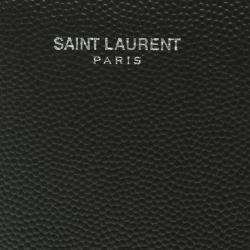 Saint Laurent Paris Dark Grey Grain Leather Continental Wallet