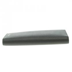 Saint Laurent Paris Dark Grey Grain Leather Continental Wallet