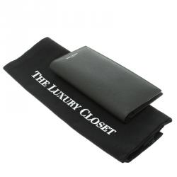 Saint Laurent Paris Dark Grey Grain Leather Continental Wallet