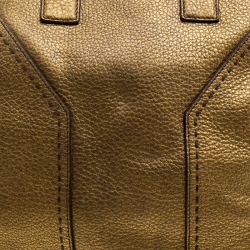 Saint Laurent Bronze Pebbled Leather Tote 