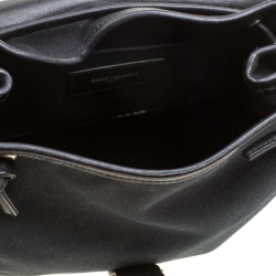 Saint Laurent Black Canvas Hunting Crossbody Bag
