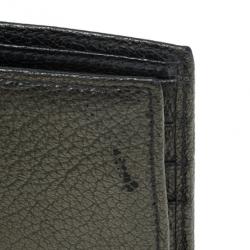 Saint Laurent Paris Silver Metallic Leather Bifold Wallet