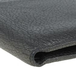 Saint Laurent Paris Silver Metallic Leather Bifold Wallet
