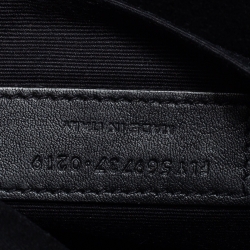 Saint Laurent Black Leather Cassandre Belt Bag