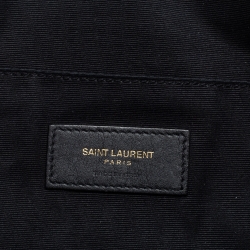 Saint Laurent Black Leather Cassandre Belt Bag
