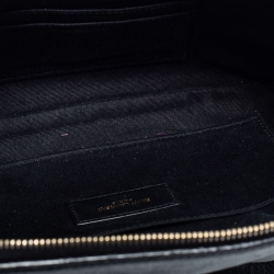 Saint Laurent Black Leather Cassandre Belt Bag