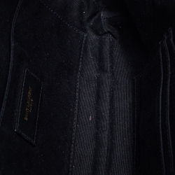 Saint Laurent Black Leather Cassandre Belt Bag