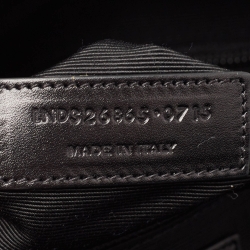 Saint Laurent Black Croc Embossed Leather City Backpack