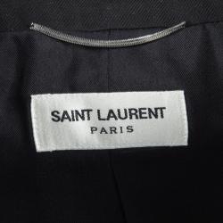 Saint Laurent Paris Black Tailored Wool Blazer XL