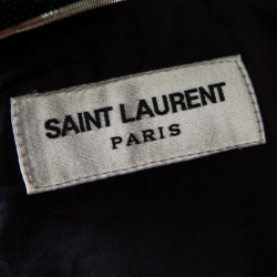 Saint Laurent Paris Astronaut and Moon Pattern Jacquard Bomber Jacket L