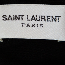 Saint Laurent Paris Black Cotton Eiffel Tower Printed T-Shirt M