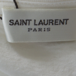 Saint Laurent Cream Cotton Signature Print T-Shirt L