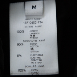 مملوكة مسبقًا Givenchy Black Star Embroidered Leather Crew Neck T-Shirt M 