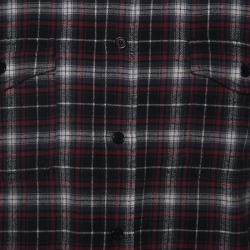 Pre Owned Saint Laurent Paris Multicolor Checked Cotton Frayed Hem Detail Shirt L