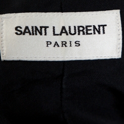 Saint Laurent Paris Gold Lurex Jacquard Shawl Lapel Jacket M