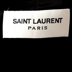 Saint Laurent Paris Black Wool Double Breasted Coat M