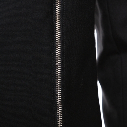 Saint Laurent Paris Black Wool Zip Detail Short Jacket L