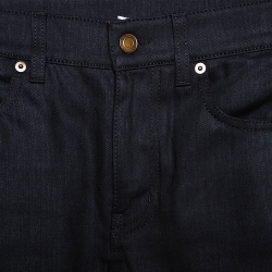 Pre Owned بنطلون جينز سان لوران باريس قصه ضيقة دنيم أسود وسط (ميديوم) 