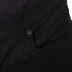 Pre Owned بنطلون جينز سان لوران باريس قصه ضيقة دنيم أسود وسط (ميديوم) 